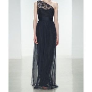 Amsale One Shoulder Dress